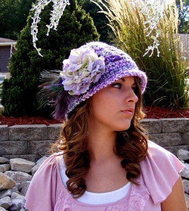 Purple Majesty Crochet Cloche