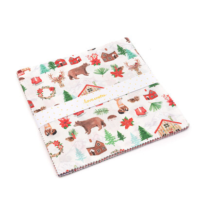 LoveCrafts Christmas Village 10in Squares - Multi