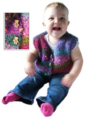 Easy Knit Baby Mossa Waistcoat