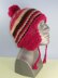 Superchunky Stripe Peruvian Bobble Trapper Hat