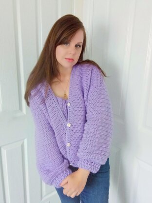 Crochet Sweet Lilac Cardigan Pattern