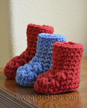 #184 Chunky Crochet Booties