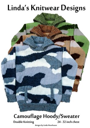 Camouflage Hoodie/hoody with hand-warmer pockets