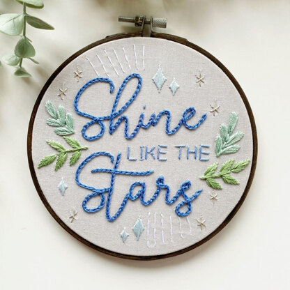 Shine Like the Stars Embroidery Pattern