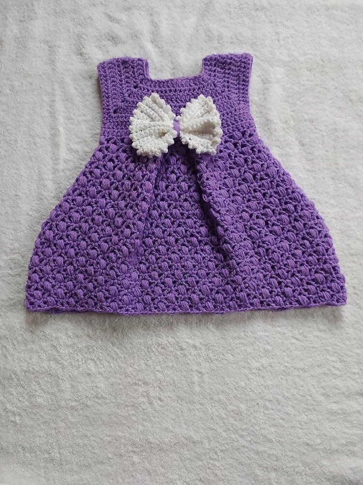 crochet pleated dress Crochet Pleated Baby Dress