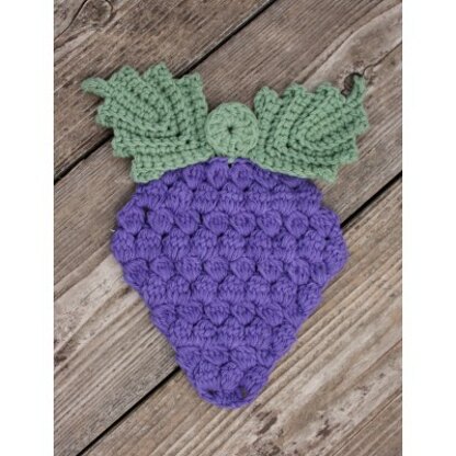 Grape Bunch Potholder in Lily Sugar 'n Cream Solids - Downloadable PDF