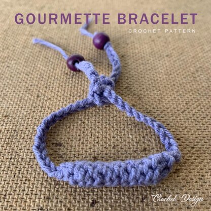 Gourmette Bracelet crochet pdf pattern - How to crochet Jewely - Diy bracelet cuff - Unisex crochet bracelet - crochet gift idea