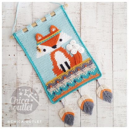 Nordic fox wall hanging