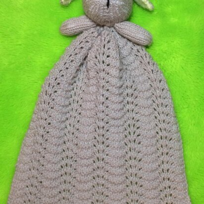 Toffee the Bunny Baby Comforter - knitting pattern