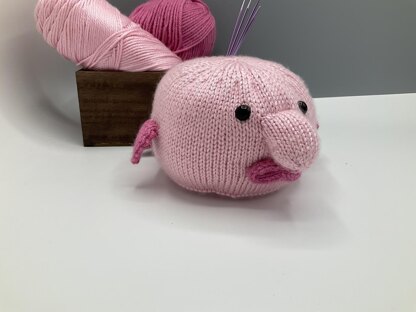 Blobby the Blob Fish Knitting pattern by ClaireKnits