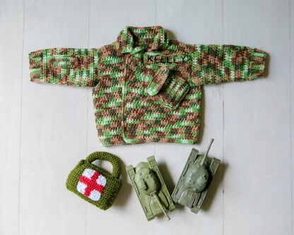 Military Baby Sweaters & Rattles