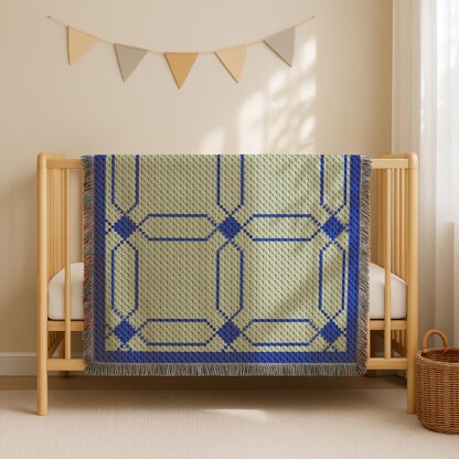 Geometric Blanket C2C CROCHET PATTERN Istanbul Afghan Bed cover Throw Pixel Design