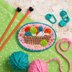 Hawthorn Handmade Knitting Basket Felt Craft Brooch Kit - 8cm 