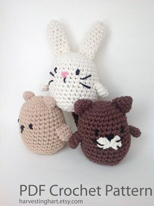 Bear, Cat and Bunny Rabbit Crochet Pattern