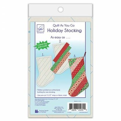 June Tailor Inc Quilt As You Go Holiday Stockings - Stripes