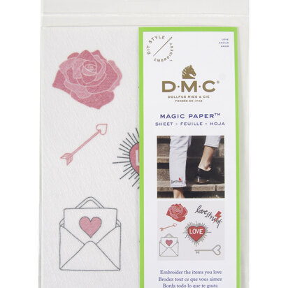 DMC Magic Paper Love Embroidery Sheet
