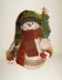 Knitting patterns  Snowfamily cocoa color decor for christmas