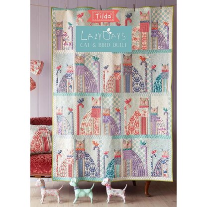 Tilda Cat & Bird Quilt - Downloadable PDF