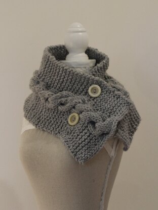 Moon Shadow Buttoned Cable Cowl