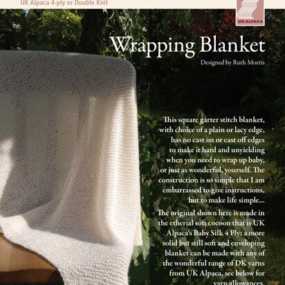 Wrapping Blanket in UK Alpaca Baby Alpaca Silk 4 Ply