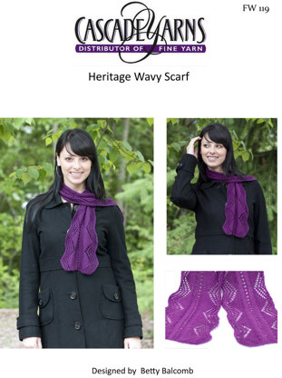 Wavy Scarf in Cascade Heritage - FW119