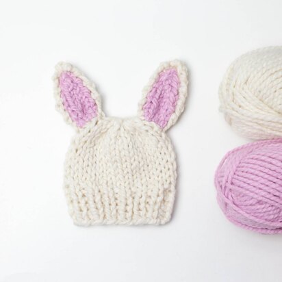 Two Tone Bunny Ears Hat Toque Winter Chunky Baby Children