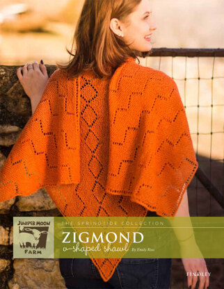 Zigmond V-Shaped Shawl in Juniper Moon Farm Findley