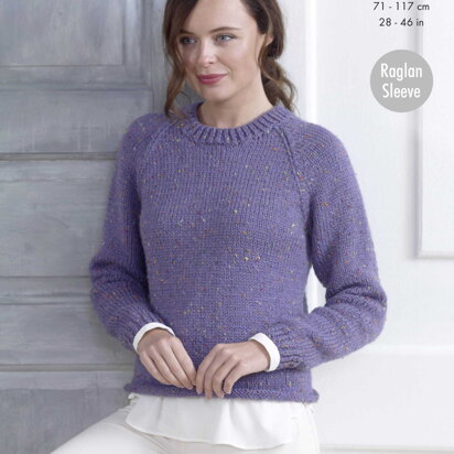 Sweaters in King Cole Chunky Tweed - 5015 - Downloadable PDF