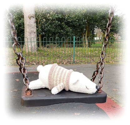 Sleeping White Bear Crochet Pattern