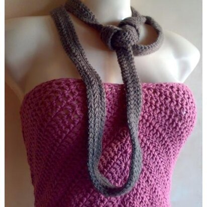 Crochet Tyre Tracks Scarf Pattern Infinity Necklace