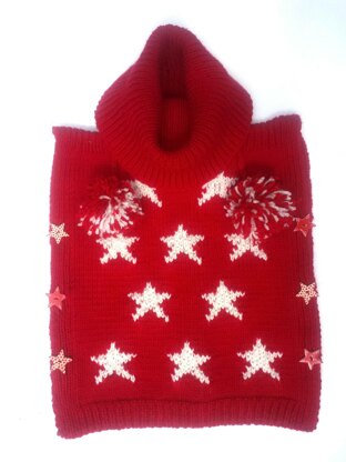 Star Chunky Cape with Snood for kids 1-10 years
