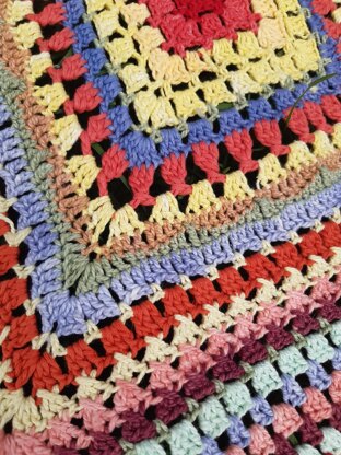 Quick Work  Scrap Yarn Crochet Baby Blanket