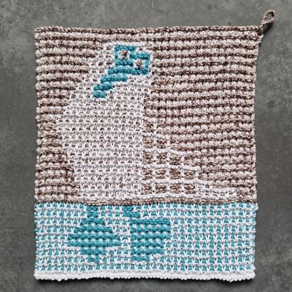 Blue-footed booby washcloths