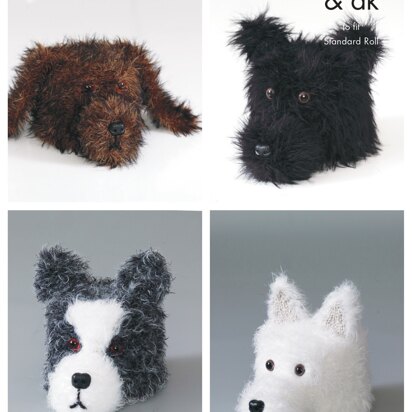 Knitted Dog Toilet Roll Covers in King Cole Luxe Fur, Pricewise DK - 9084pdf - Downloadable PDF