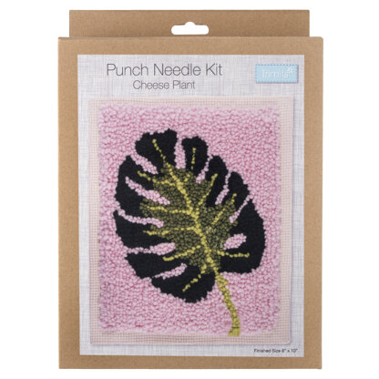 Trimits Punch Needle Kit: Cheese Plant - 20.32 x 25.4cm (8 x 10in)