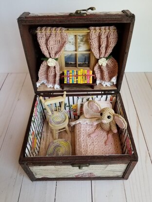 Miniature Doll house Curtains