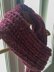 Velvet scarf from chenille yarn with corduroy texture