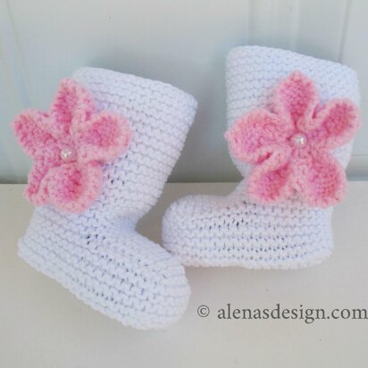 Baby Booties with Embellishments