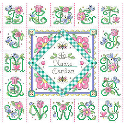 In the Garden Alphabet Sampler - PDF