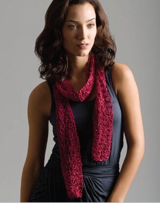 Corsage 1-Ball Drop-Stitch Scarf in Tahki Yarns Montana