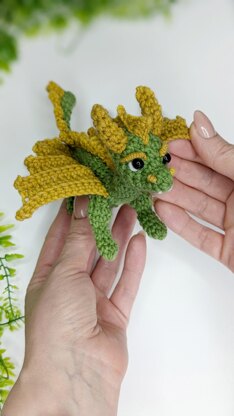 Dante the Dragon crochet pattern, amigurumi dragon pattern