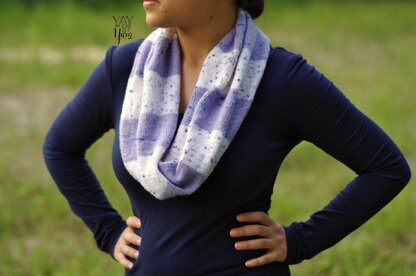 Speckled Stripes Infinity Scarf