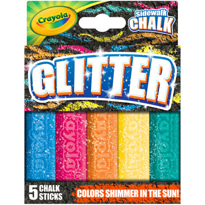 Crayola Special FX Glitter Sidewalk Chalk - 5/Pkg