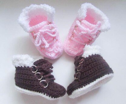 Baby Booties Fur Topped