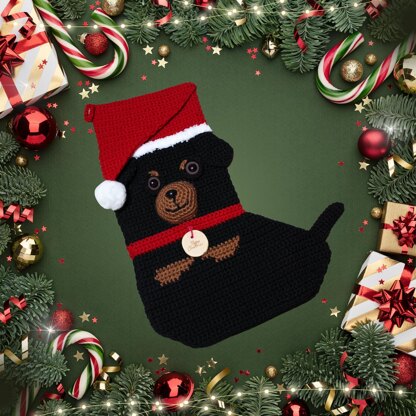 Rottweiler Christmas Stocking