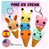 Poke ice cream keychain