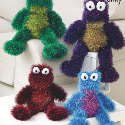 Tinsel Frogs in King Cole Tinsel Chunky - 9048 - Downloadable PDF