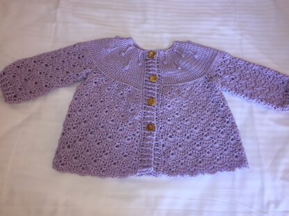 Pistachio Cardigan in Lilac Sparkle