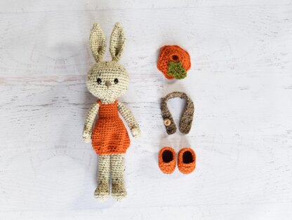 Patricia Pumpkin Bunny Doll