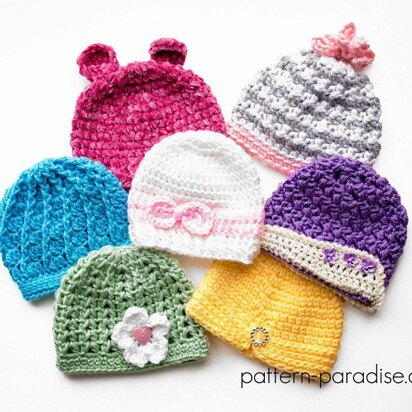 7 Newborn Girly Hats